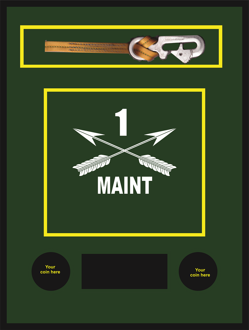 1SFG GSB Framed Colors with Customizable Rank Name and Branch 18x28 Inches (Maintenance - Static)